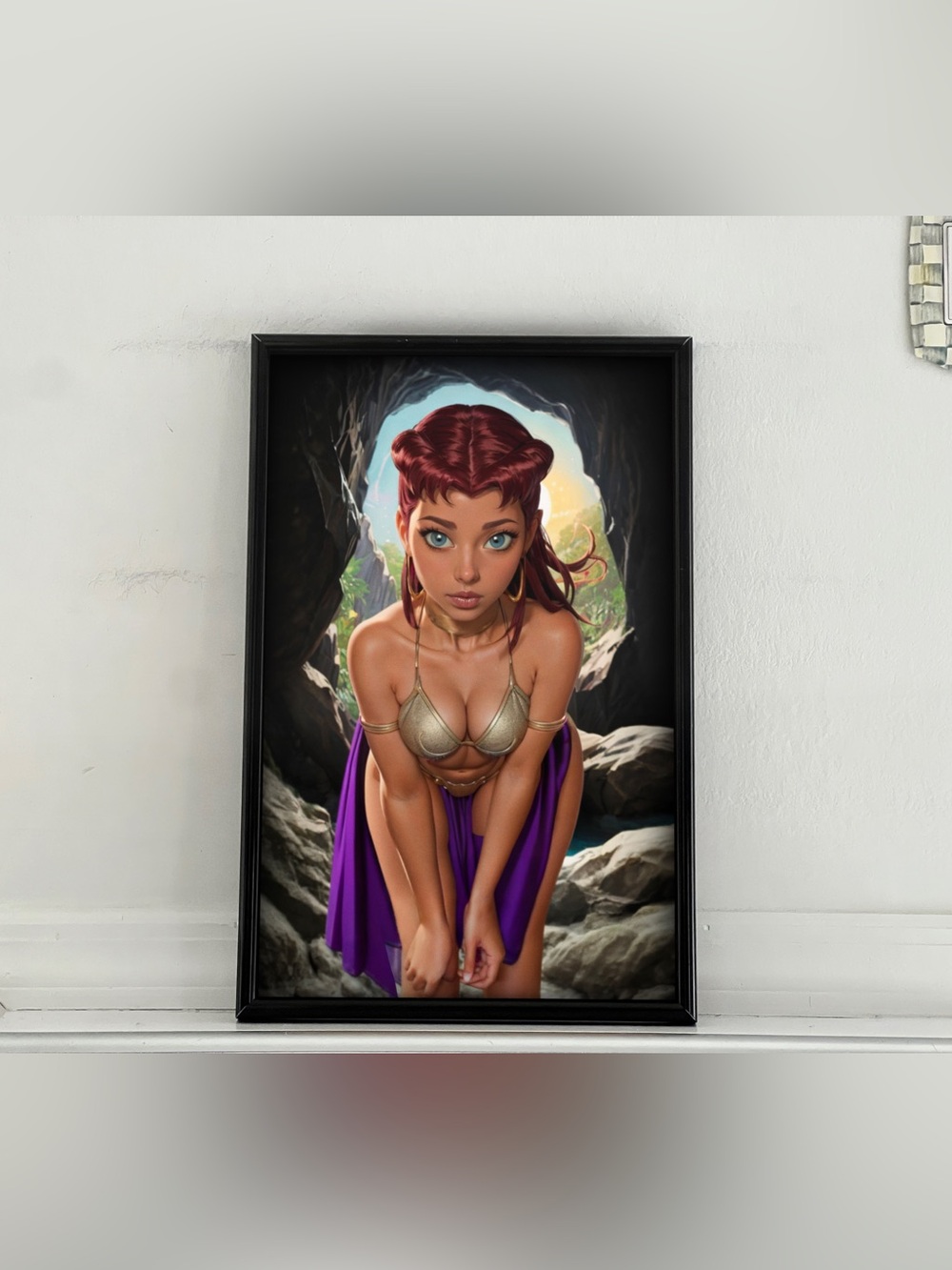 Teen Titans Starfire pinup girl art Poster